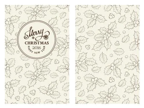 Christmas mistletoe border Stock Illustration