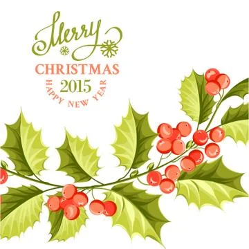 Christmas mistletoe brunch. Stock Illustration