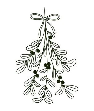 Christmas mistletoe icon Stock Illustration