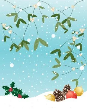 Christmas mistletoe Stock Illustration