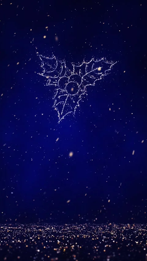 Christmas Mistletoe Vertical Background Seamlessly Loopable Stock Footage 317871364