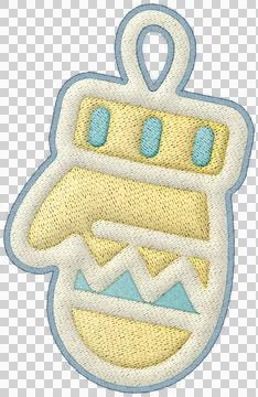 Christmas mittens embroidery patchwork element ornament for winter holiday .. Stock Illustration