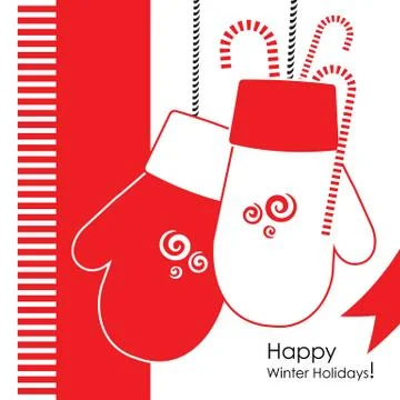 Christmas mittens Stock Illustration