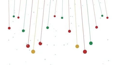 Christmas Mobile Tech Background Festive Holiday Animation Green Gold Red Stock Footage 345264440