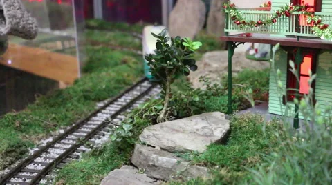 Christmas Model Train Closeup Shot Vidéo 58669777