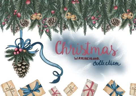 Christmas mood greeting card Stock Illustration