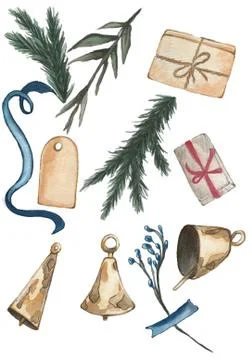 Christmas mood set of objects Stock Illustration