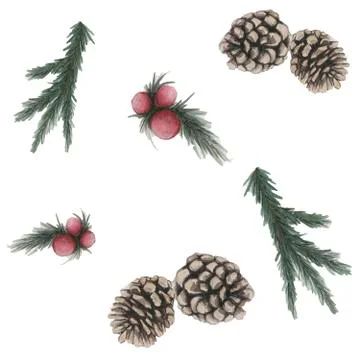 Christmas mood set of objects Stock Illustration