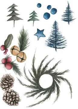 Christmas mood set of objects Stock Illustration