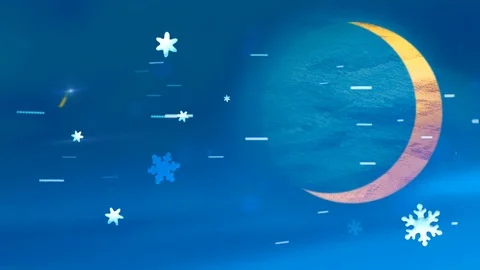 Christmas moon Stock Footage 69979779