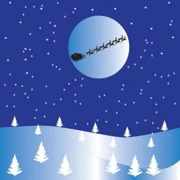 Christmas moon Stock-Illustration