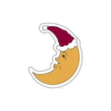 Christmas moon. Stock Illustration