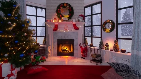 Christmas morning Stock Footage 218937340