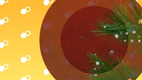 Christmas motion background, with copy space,  rotating trees, and falling snow. Stock Footage 145044413