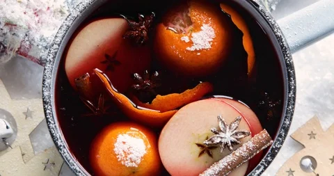 Christmas mulled wine Stock Footage 119404044
