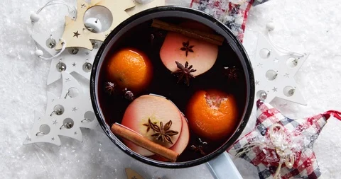 Christmas mulled wine Stock Footage 119406030