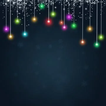 Christmas multicolor lights Stock Illustration