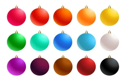 Christmas multicolored simple gradient balls. Vector illustration Stock-Illustration