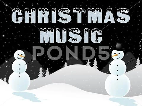 Christmas Music Shows Xmas Songs 3D Illustration