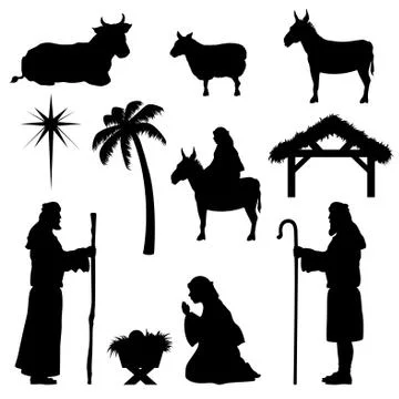 Christmas nativity icons-shepherd Stock Illustration