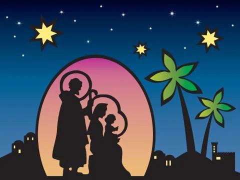 Christmas nativity Stock Illustration