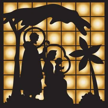 Christmas nativity Stock Illustration