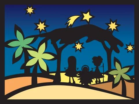 Christmas nativity Stock Illustration