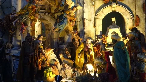 Christmas Nativity Scene Stock Footage 69987371