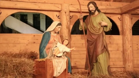 Christmas Nativity scene Stock Footage 81870490