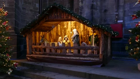 Christmas nativity scene Video stock 233331829