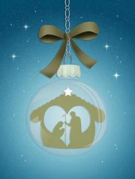 Christmas Nativity scene Stock Illustration