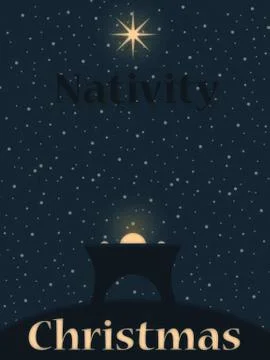 Christmas nativity scene Stock Illustration