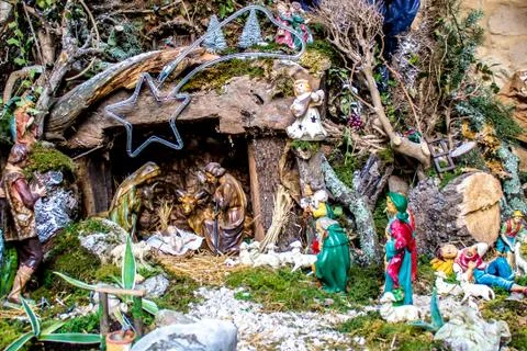 Christmas nativity scene Stock Photos