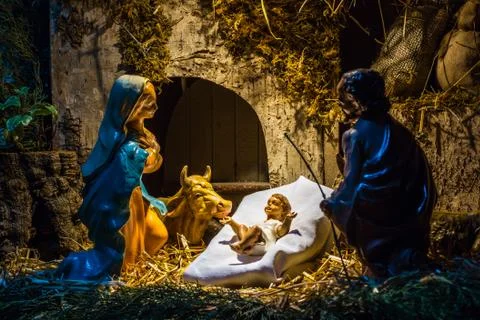 Christmas Nativity scene Stock Photos