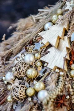 Christmas natural composition 스톡 사진