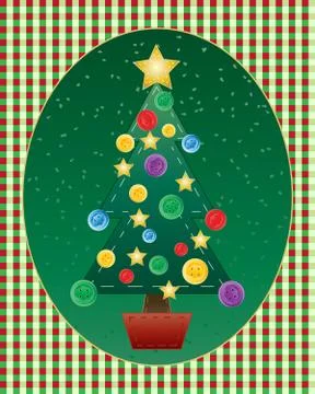 Christmas needlework Illustrazione stock