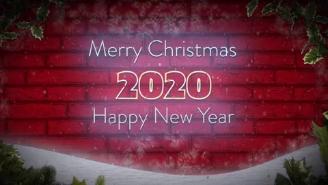 Christmas Neon Title Stock After Effects