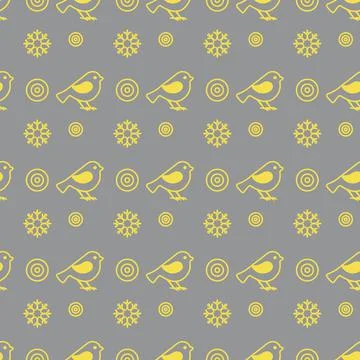 Christmas, New Year backdrop. Snowflake, bird Illustrazione stock