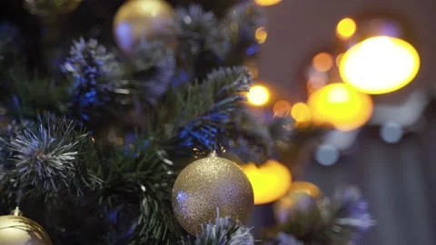 Christmas New Year Balls background, Close-Up Stock Footage 236256451