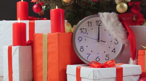 Christmas New Year countdown clock Stock Footage 55746638