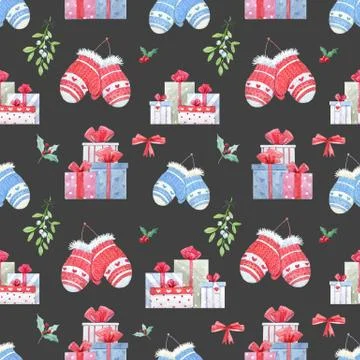 Christmas new year pattern Stock Photos