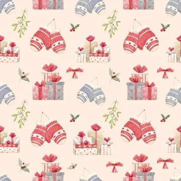 Christmas new year pattern Stock Photos