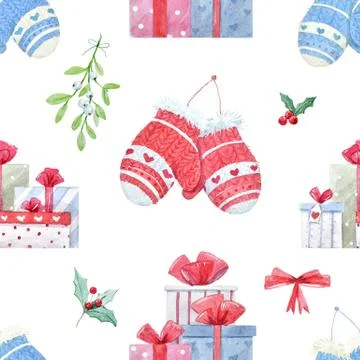Christmas new year pattern Stock Photos