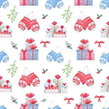 Christmas new year pattern Stock Photos