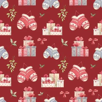 Christmas new year pattern Stock Photos