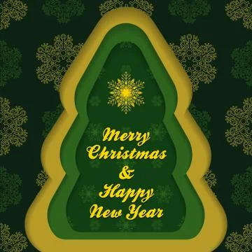 Christmas new year postcard template. Stock Illustration