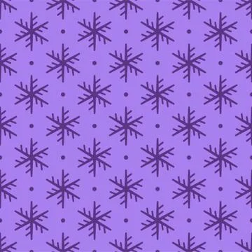 Christmas, new year seamless pattern, snowflakes illustration Stock Illustration