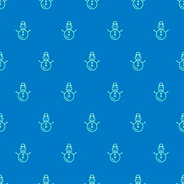 Christmas New Year seamless pattern with snowman. Holiday background. Snowman Stock Illustration