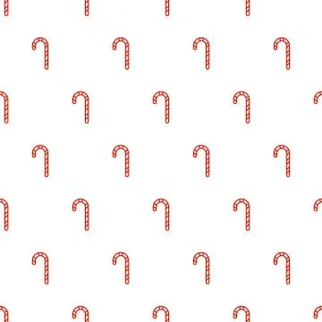 Christmas New Year seamless pattern with candy cane. Holiday background. Candy Stock Illustration