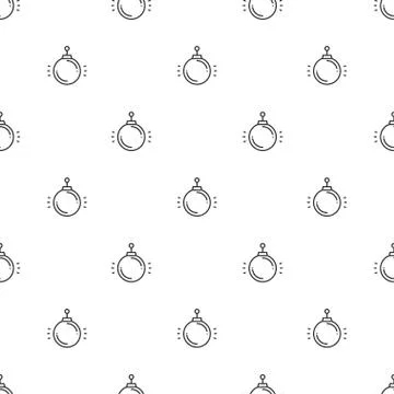 Christmas New Year seamless pattern with ball. Holiday background. Christmas Stock Illustration
